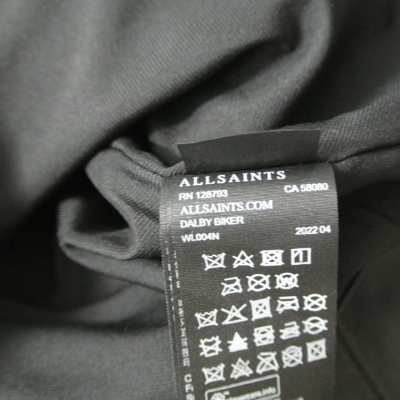 NEW AllSaints Dalby Leather Biker Jacket in Black - Size US 2 #979 - Picture 14 of 14